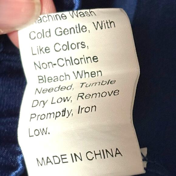 NWOT Deep Blue Satin Sleep Shorts - Black Lace Trim - Size XL - Sexy Lingerie - Picture 9 of 9